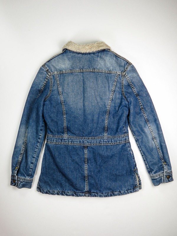 Giacca jeans lunga new arrivals